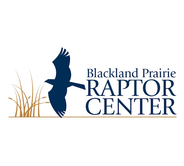 A logo for blackland prairie raptor center